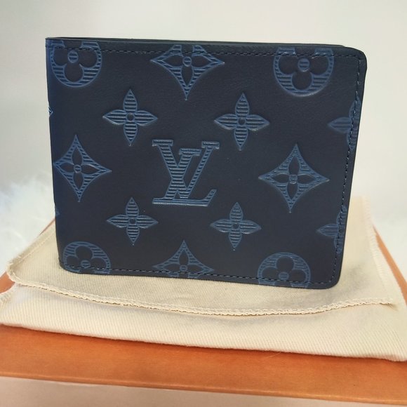 SOLD! BNWT LV Monogram Shadow Multiple Wallet in Rare Navy (Full Inclusion) - Picture 2 of 16